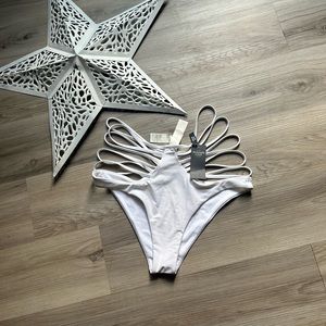 A&F white bathing suit bottoms